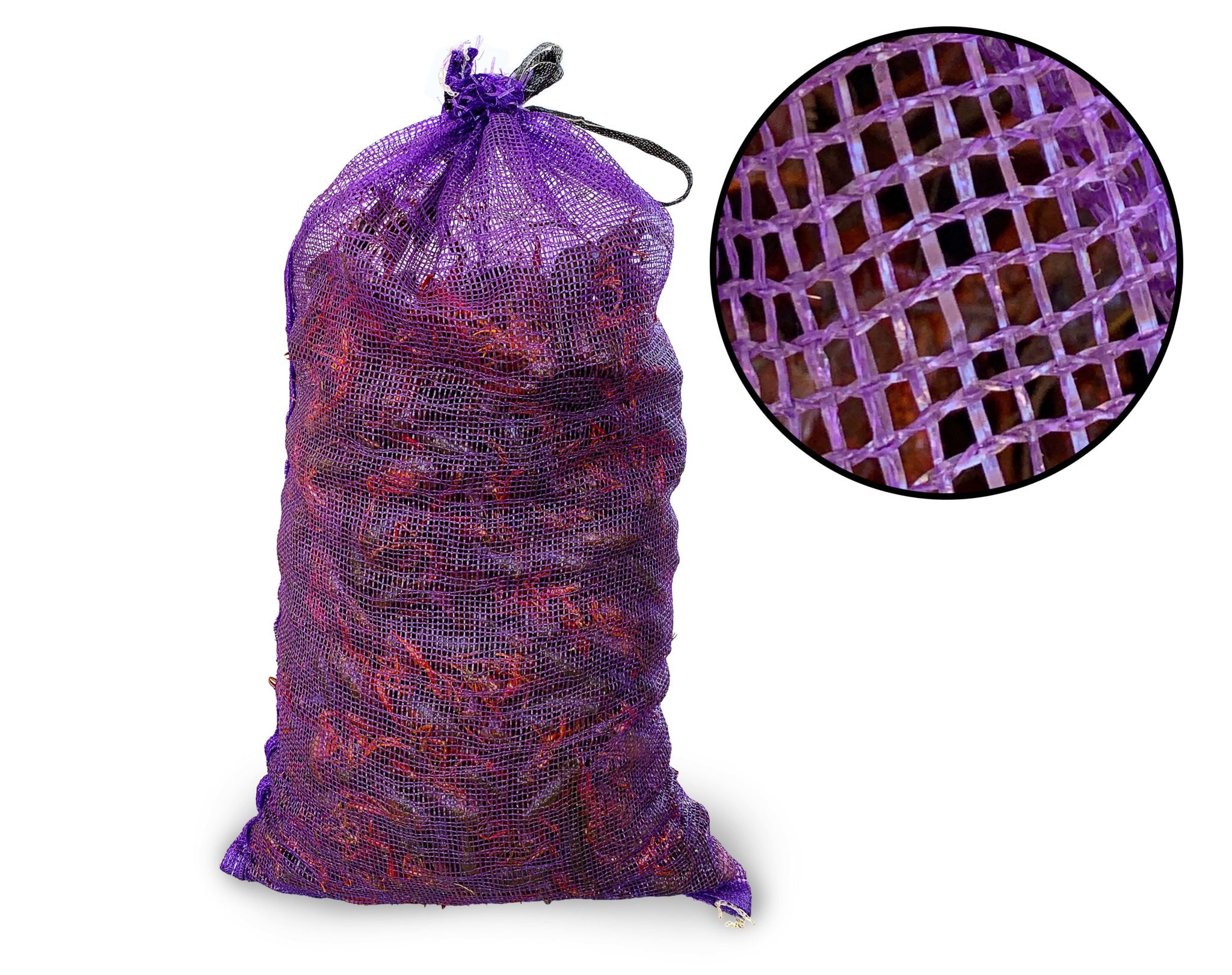 purple crawfish sacks